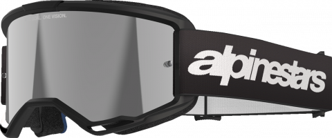 Alpinestars Vision 3 Goggle Black with Silver Mirror Lens 5103225-1456