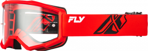 FLY RACING FOCUS GOGGLE RED/BLACK W/ CLEAR LENS