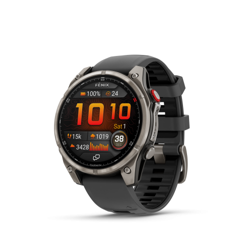GARMIN fēnix® 8 Pro – 47 mm, AMOLED Sapphire, Titanium with Graphite/Black Silicone Band