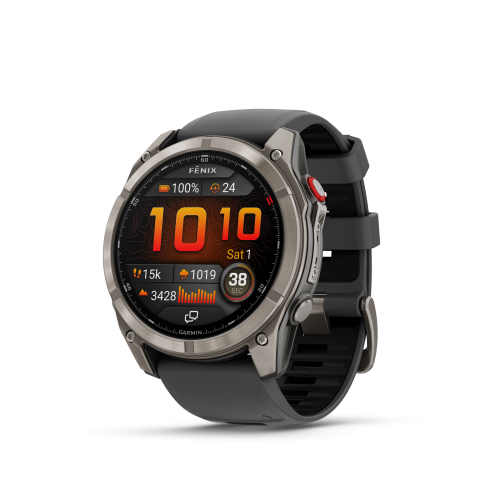 GARMIN fēnix® 8 Pro – 51 mm, AMOLED Sapphire, Titanium with Graphite/Black Silicone Band