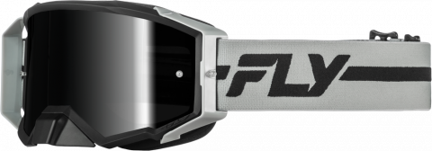 Fly Racing Zone Pro Goggle GREY/BLACK W/ BLACK MIRROR/SMOKE LENS