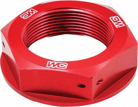 Works Connection Steering Stem Nut Red