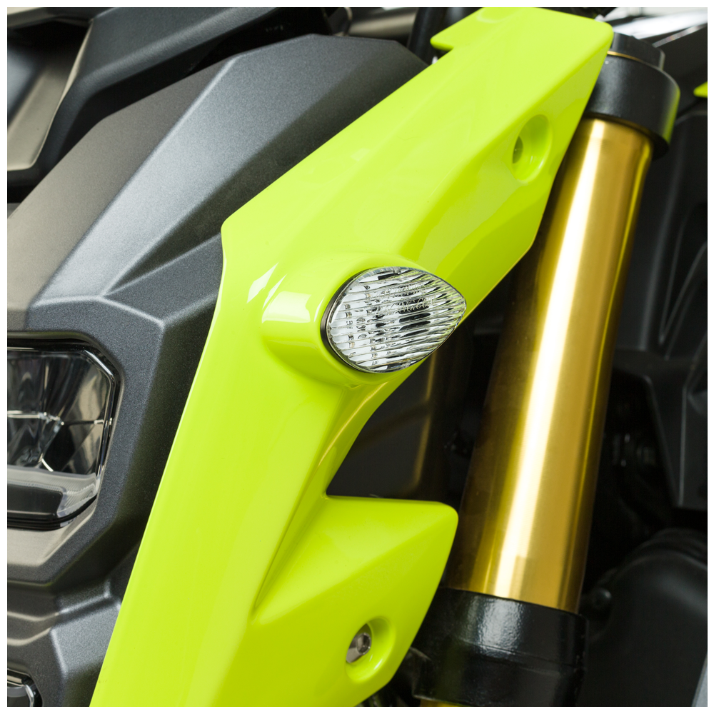 Sport Bike Flush Mount LED Turn Signal Kit w/ Load Equalizer - Clear Lens; 2.25