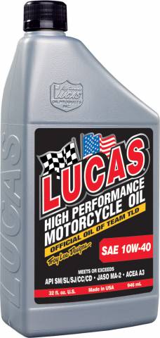LUCAS OIL HIGH PERFORMANCE 10W40 4T 1 QT