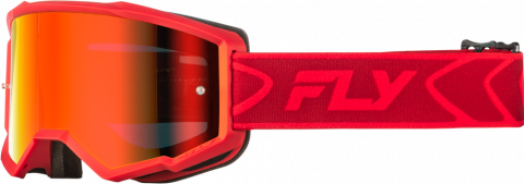 Fly Racing Zone Goggle Crimson Red w/Red Mirror Lens