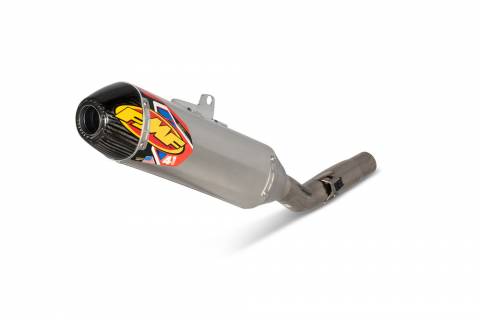 CRF450R'21-24 FMF 4.1 Slip-On Exhaust Stainless Steel w/Carbon End Cap