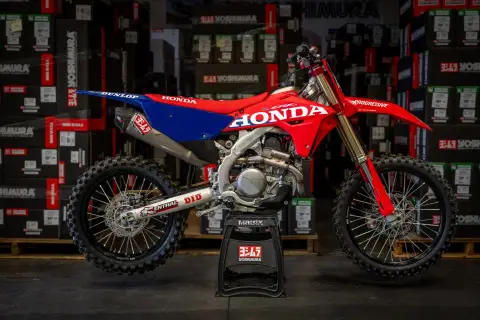 CRF450R/RX'2027 Yoshimura RS-12 EVO Stainless Titanium Full Exhaust w/ Titanium Muffler