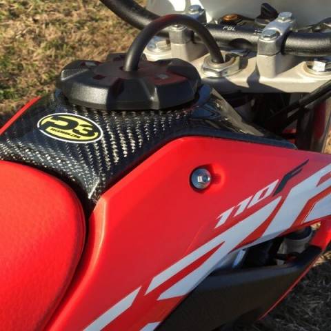 CRF110F'13-26 P3 Carbon Fiber Fuel Tank Cover