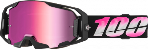 100% ARmatic Motocross Goggles Bodino Pink Mirror Lens