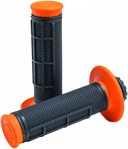 ProTaper Pro Series Clamp-On 1/2 Waffle Grips Orange/Black 023354