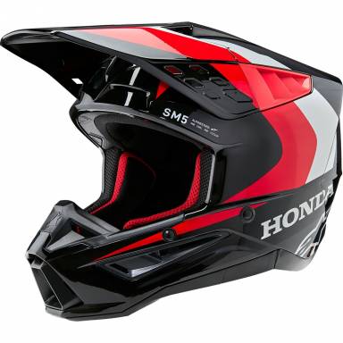 Main image of item: Alpinestars S-M5 Honda Helmet Gloss Red/Black