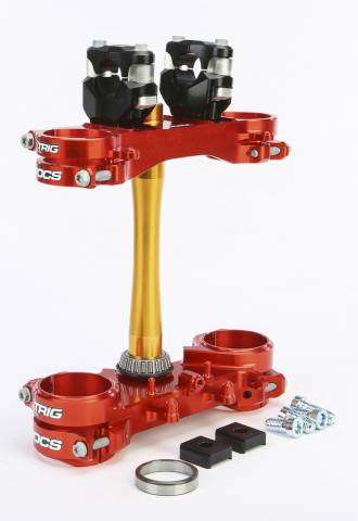 XTRIG ROCS TECH CLAMP SET RED HONDA 22MM CRF250R '18-21 / CRF450R '17-20