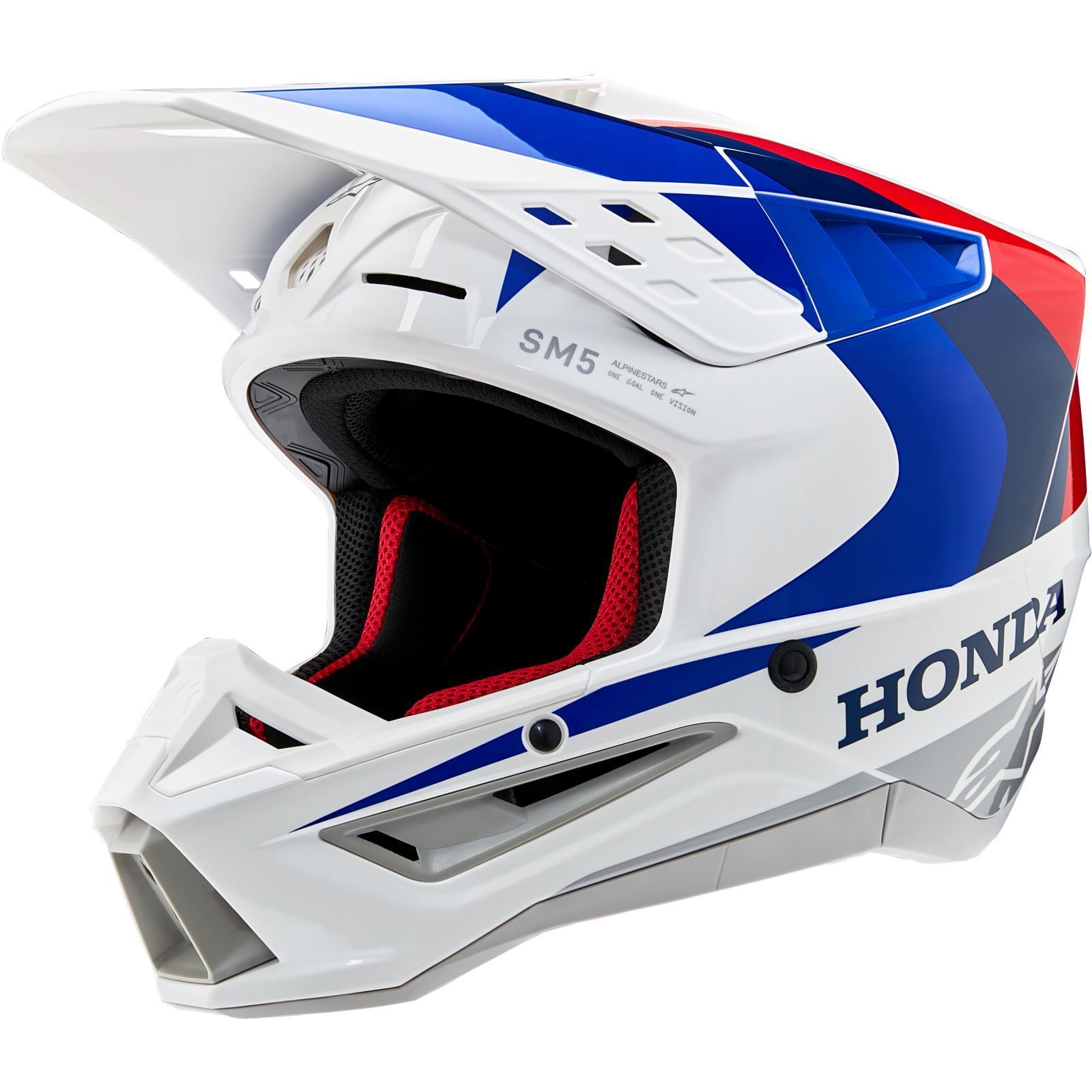 Alpinestars S-M5 Honda Helmet Gloss White/Blue/Red