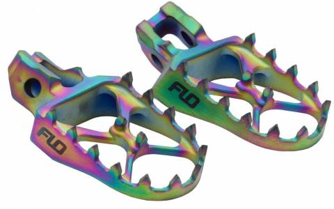 FLO MOTORSPORTS TITANIUM FOOT PEGS JET FUEL