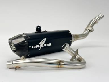 Main image of item: CRF300L'21-25 GRAVES STAINLESS STEEL EXHAUST BLACK