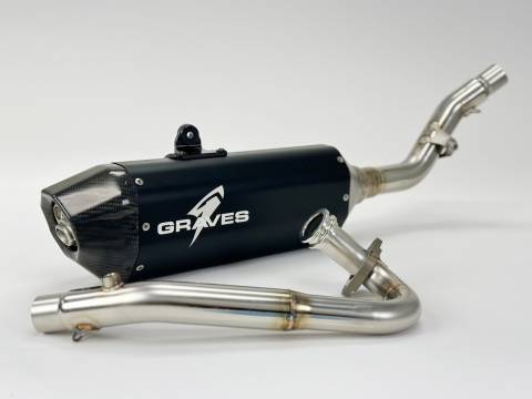 CRF300L'21-25 GRAVES STAINLESS STEEL EXHAUST BLACK