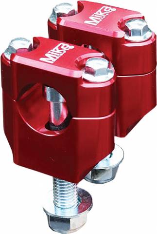MIKA METALS BAR CLAMPS RUBBER MOUNTED 7/8" RED