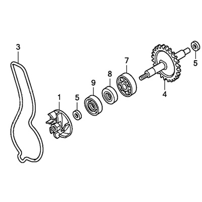 CRF150R'07-25 - Water Pump Rebuild Kit