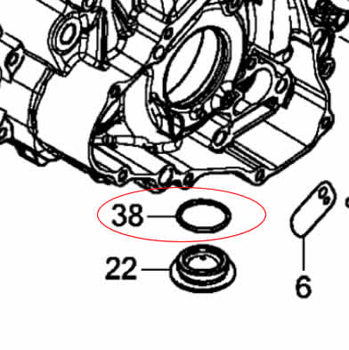 CRF450L/RL'19-25- Oil Drain O-Ring Gasket