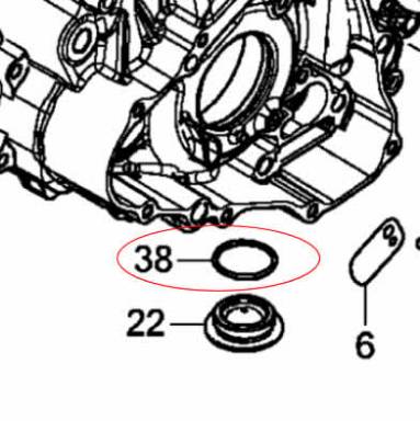 Main image of item: CRF450L/RL'19-25- Oil Drain O-Ring Gasket