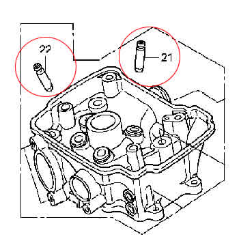 CRF150R'07-25 - Honda Valve Guide Kit