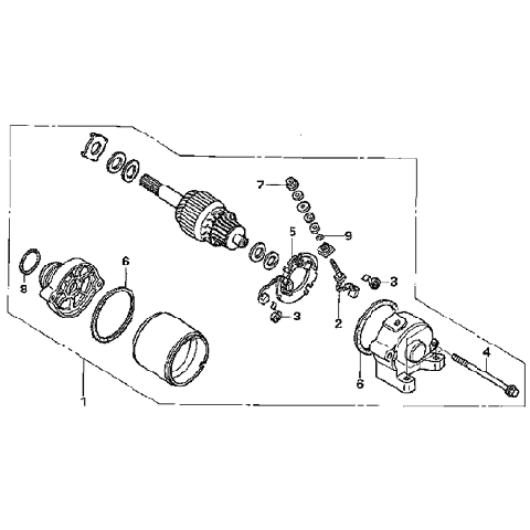 CRF250X'04-17 - Honda OEM Starter Motor