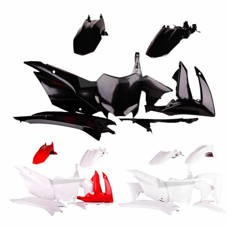 thumbnail image 2 of QA Parts Complete Plastic Kit Red/White For Honda CRF110F 2013-2018 – OEM Replacement 2 of 6